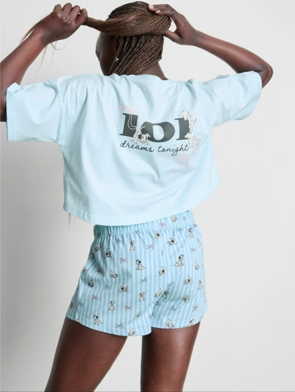 Disney 101 Dalmatians Light Blue Women Pajama Set, Primark - Picture 5 of 9
